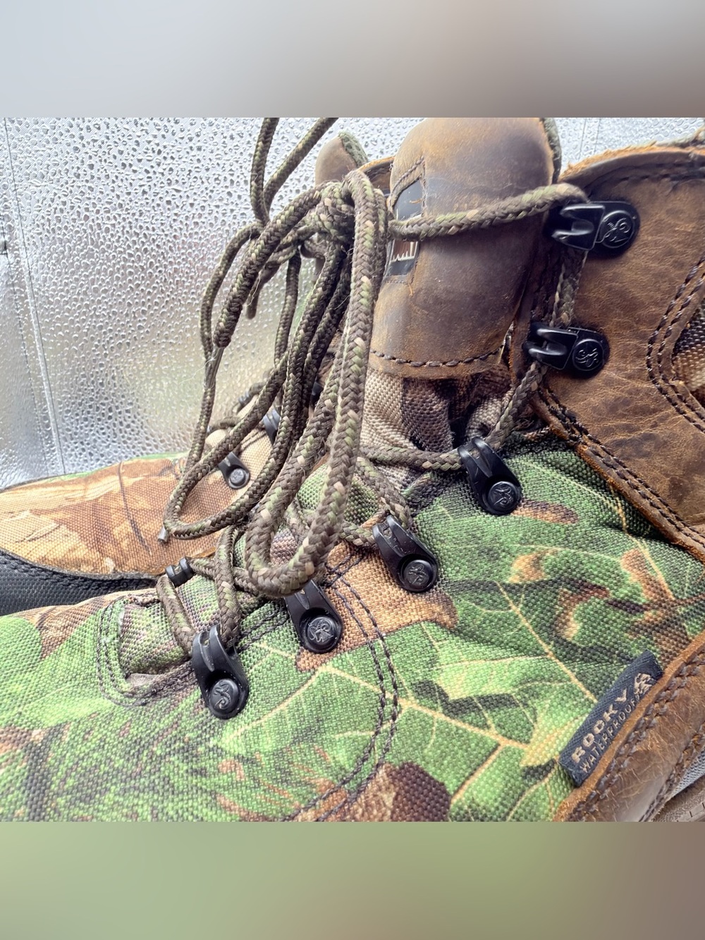 Rocky Men's Camouflage Hunting Boots - Green/Brown/Black - Picture 8 of 15